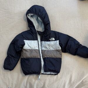 The North Face Black and White toddler Hooded Jacket